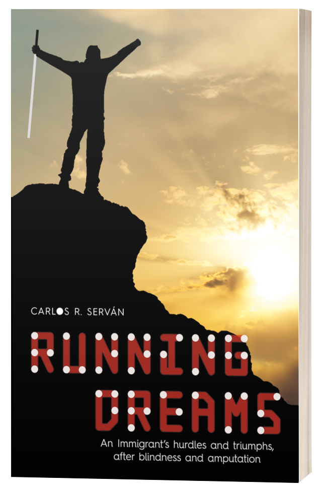Mockup book cover for Running Dreams by Carlos Serván